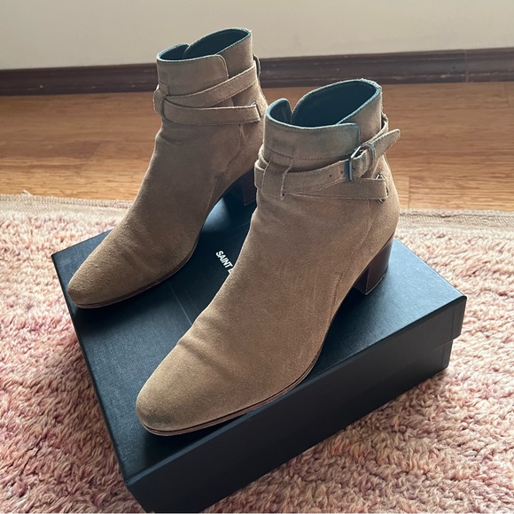 Saint Laurent Blake Jodhpur Suede Boots, Tan size 40 (10) - Picture 3 of 16